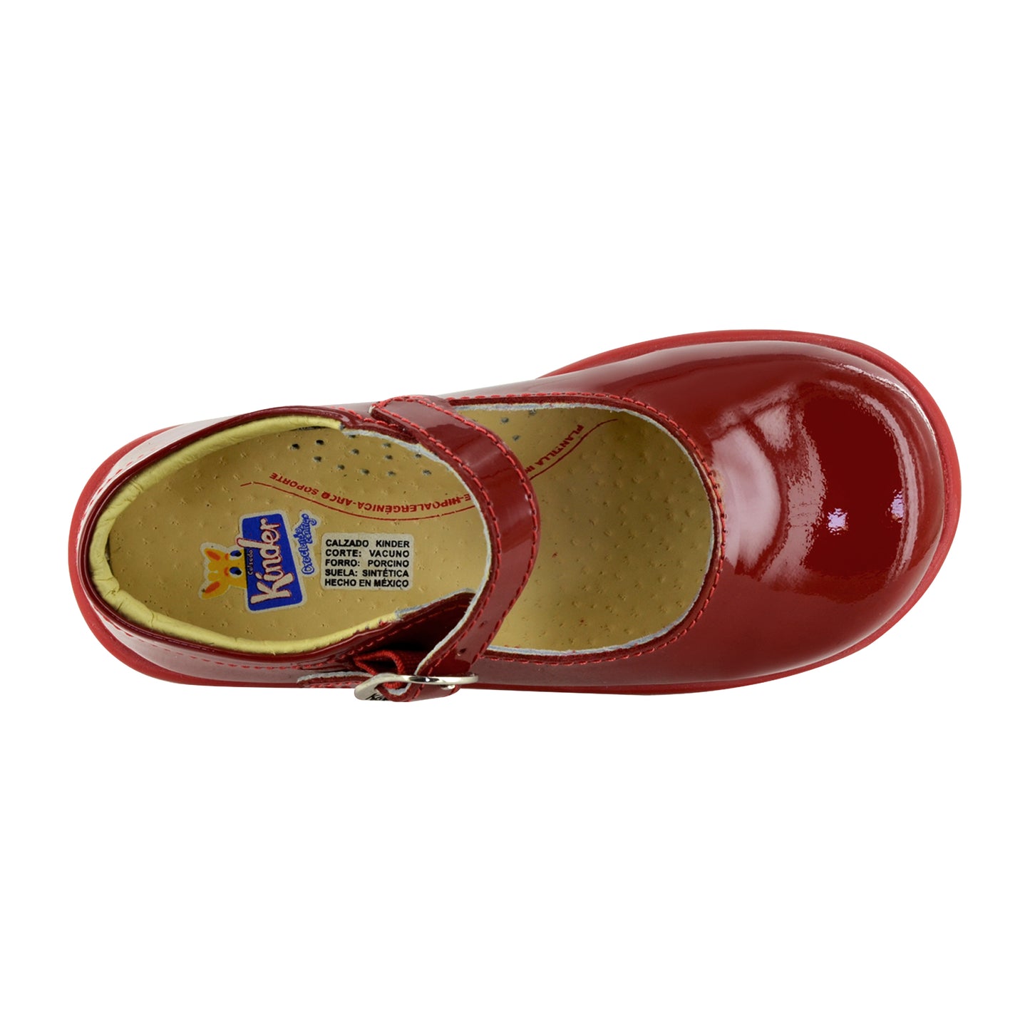ZAPATO EN PIEL BEBÉ 342 CHAROL ROJO
