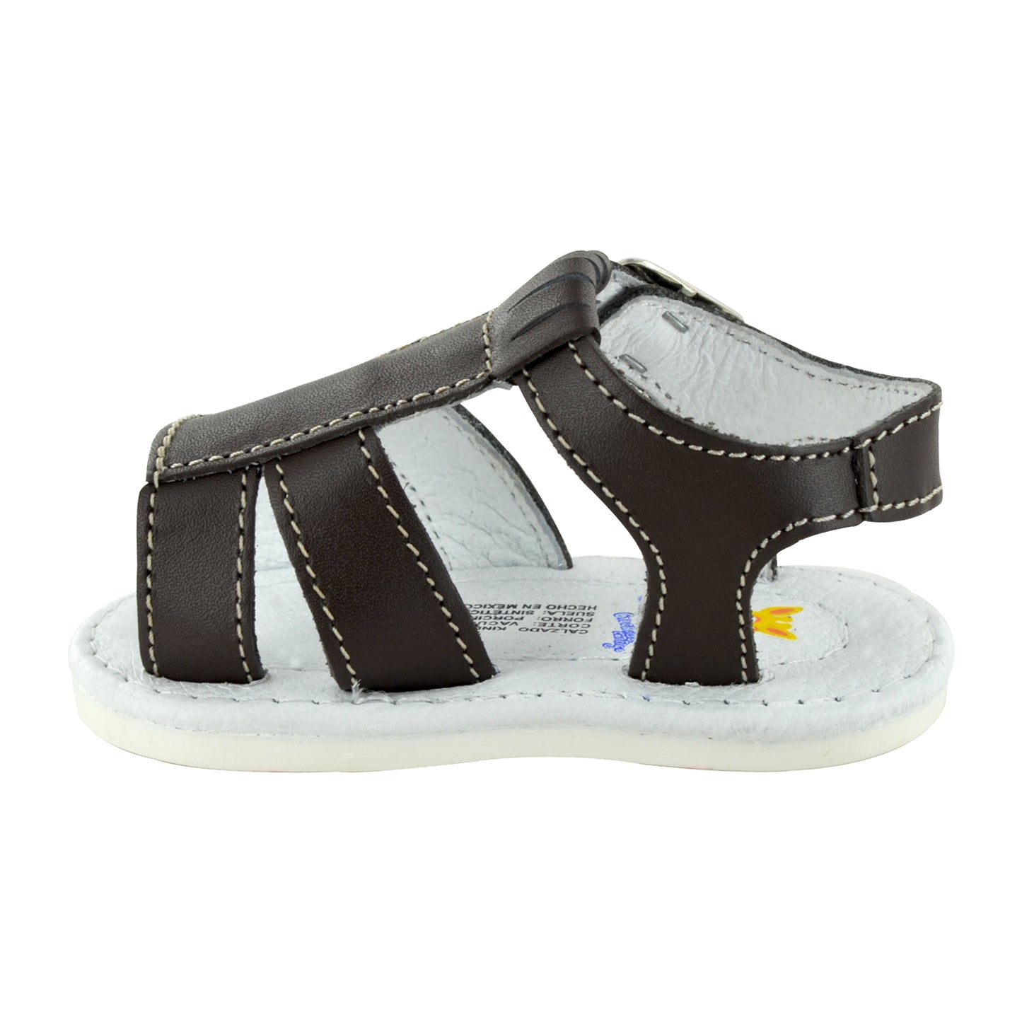 HUARACHE EN PIEL BEBÉ 4376 CAFÉ