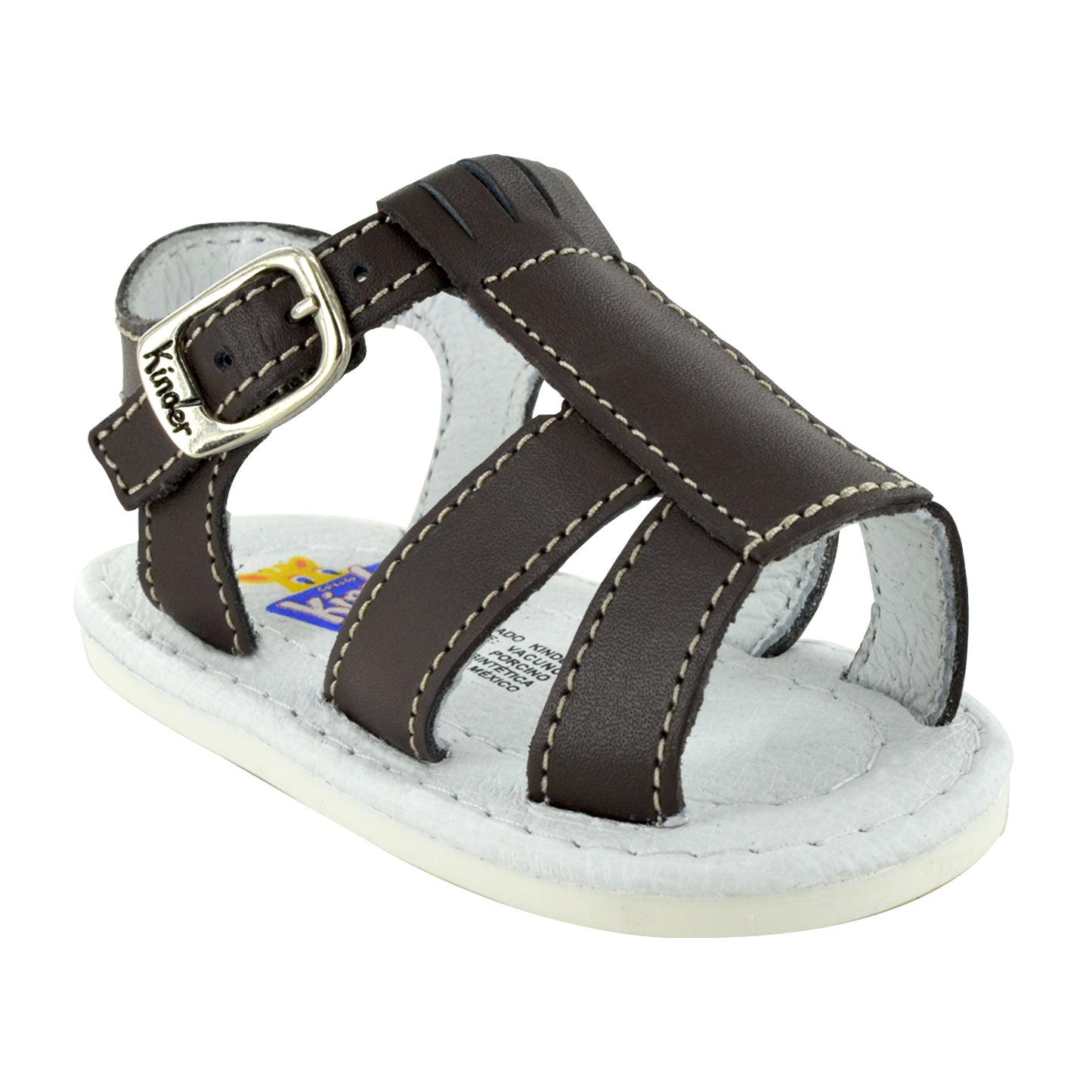 HUARACHE EN PIEL BEBÉ 4376 CAFÉ