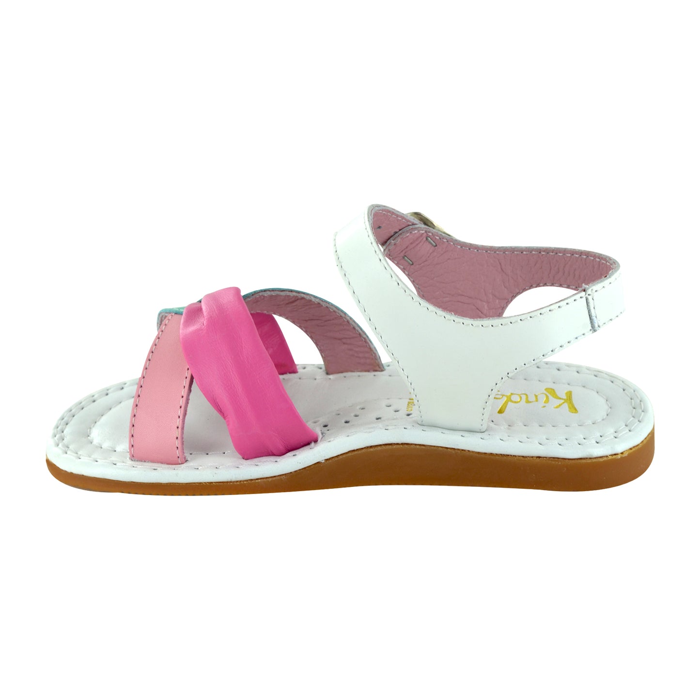 HUARACHE EN PIEL 6091 BLANCO MULTICOLOR