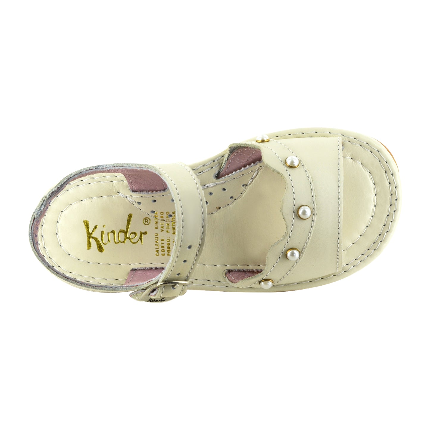 HUARACHE EN PIEL 6608 HUESO