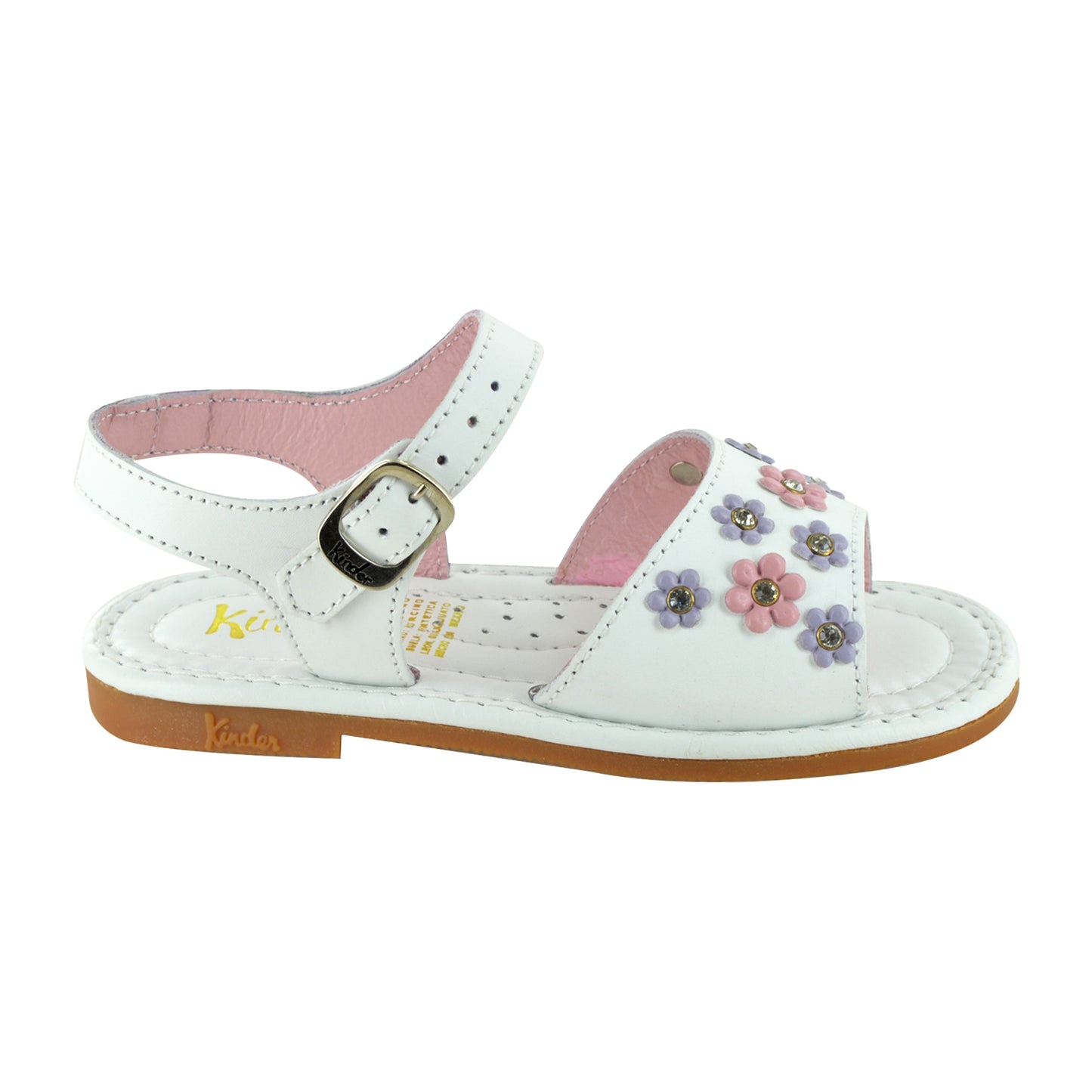 HUARACHE EN PIEL 6631 BLANCO MULTIPASTEL