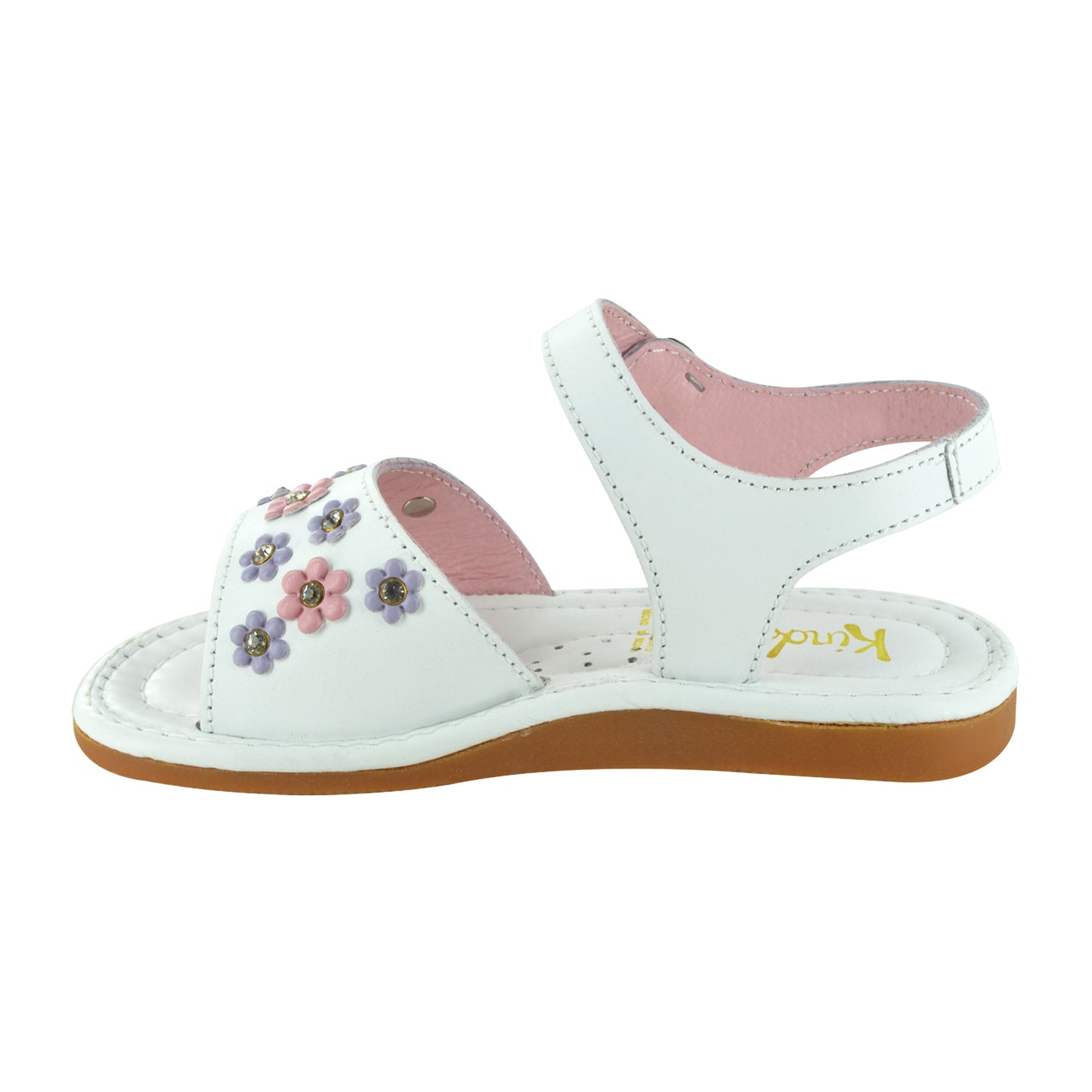 HUARACHE EN PIEL 6631 BLANCO MULTIPASTEL