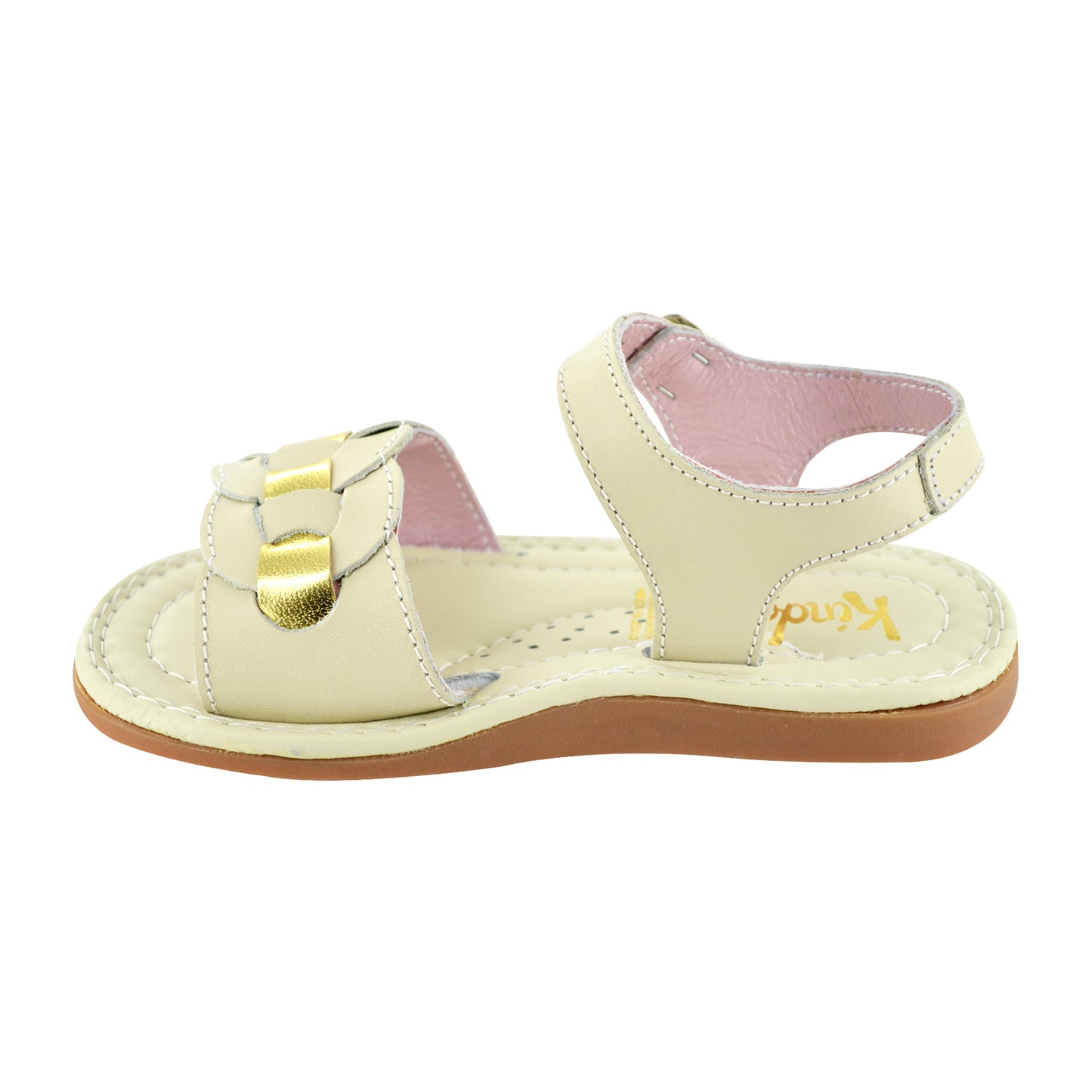 HUARACHE EN PIEL 6667 HUESO ORO