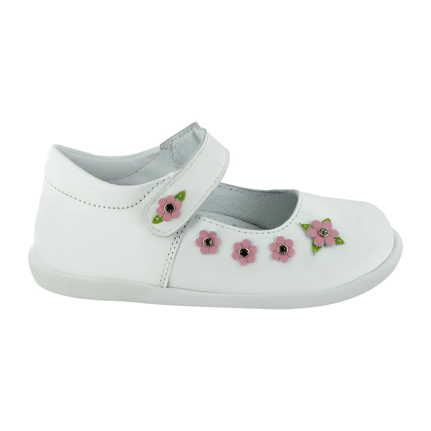 ZAPATO EN PIEL BEBÉ 346 BLANCO ROSA