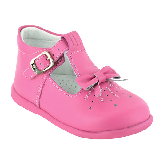 ZAPATO EN PIEL BEBÉ 383 FUCSIA