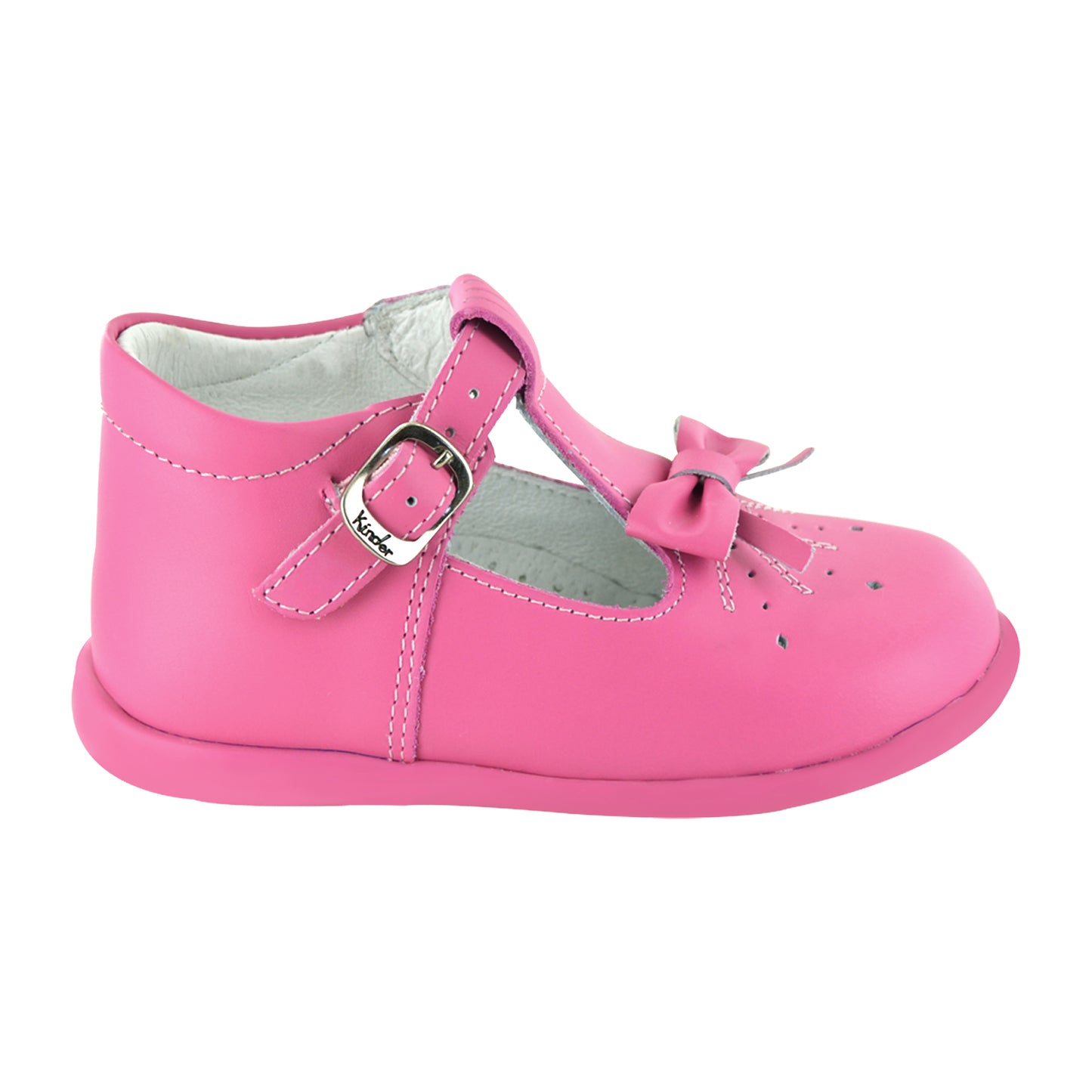 ZAPATO EN PIEL BEBÉ 383 FUCSIA