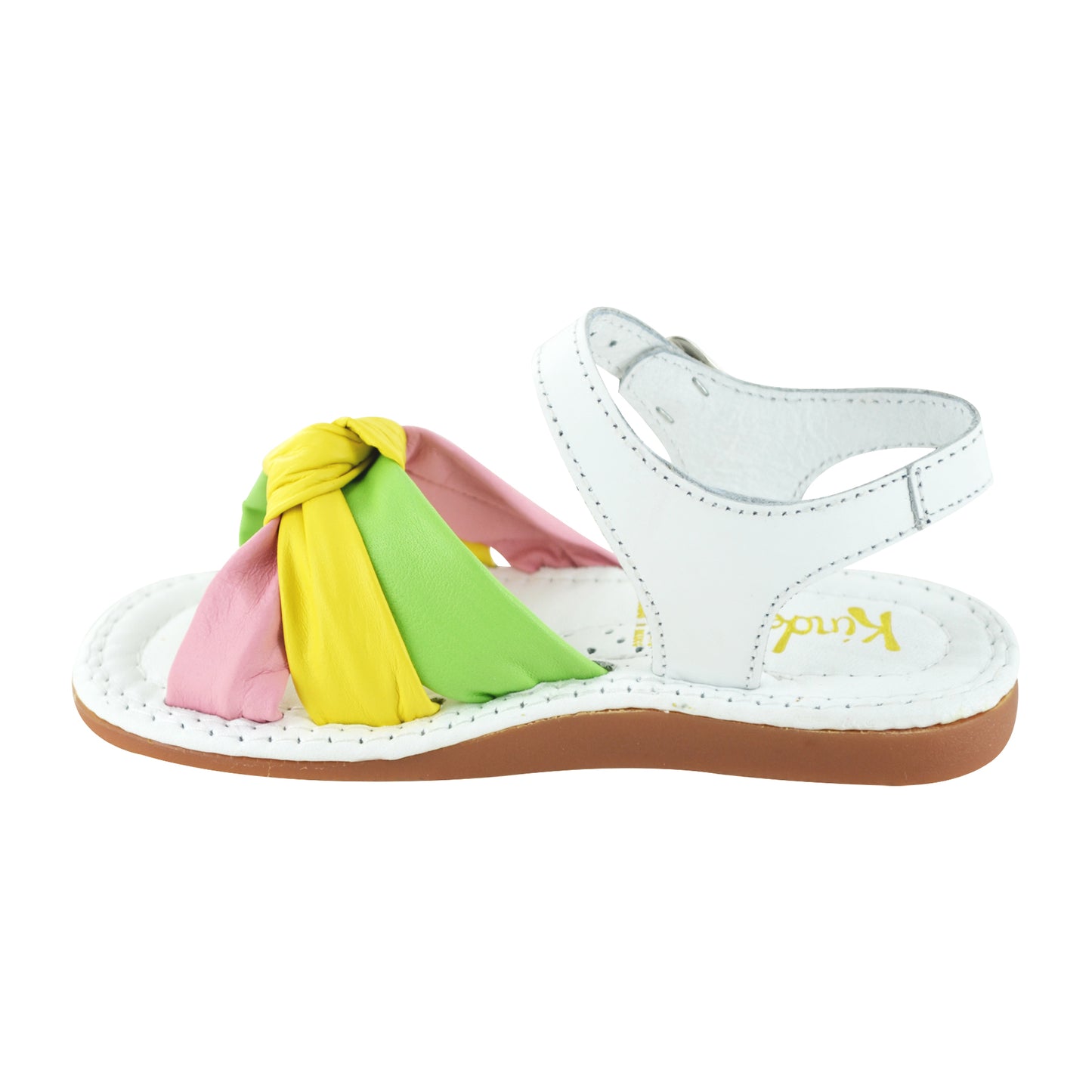 HUARACHE EN PIEL 6647 BLANCO MULTIPASTEL