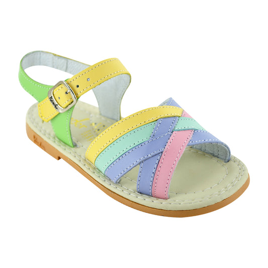 HUARACHE EN PIEL 6655 MULTIPASTEL