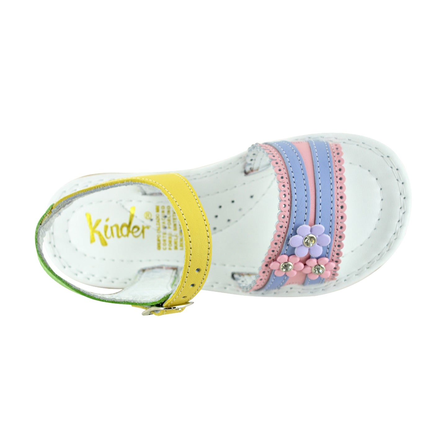 HUARACHE EN PIEL 6671 MULTIPASTEL